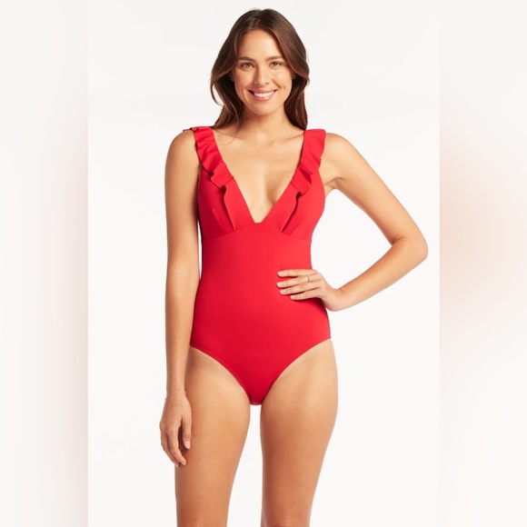 SEA LEVEL Eco Essentials Frill One Piece - Picture 1 of 7